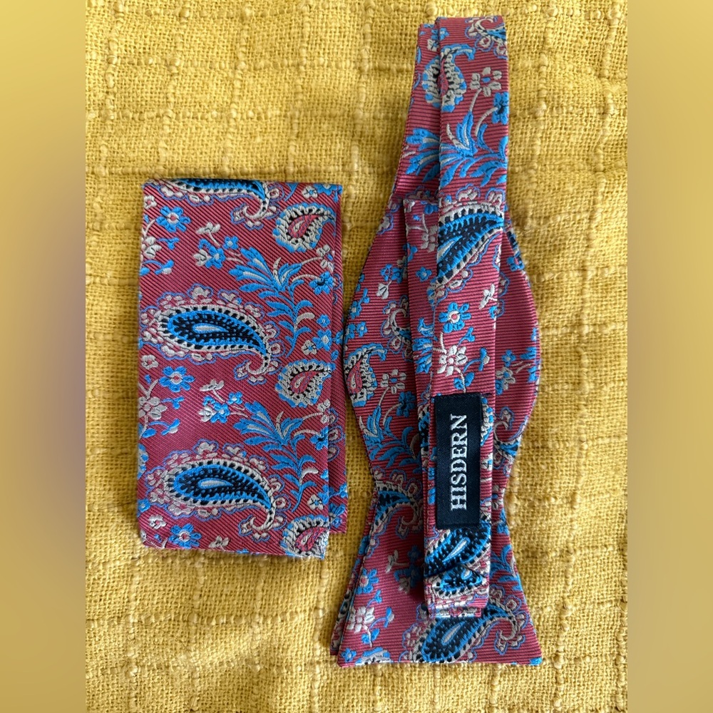 HISDERN Paisley Bow Ties Set